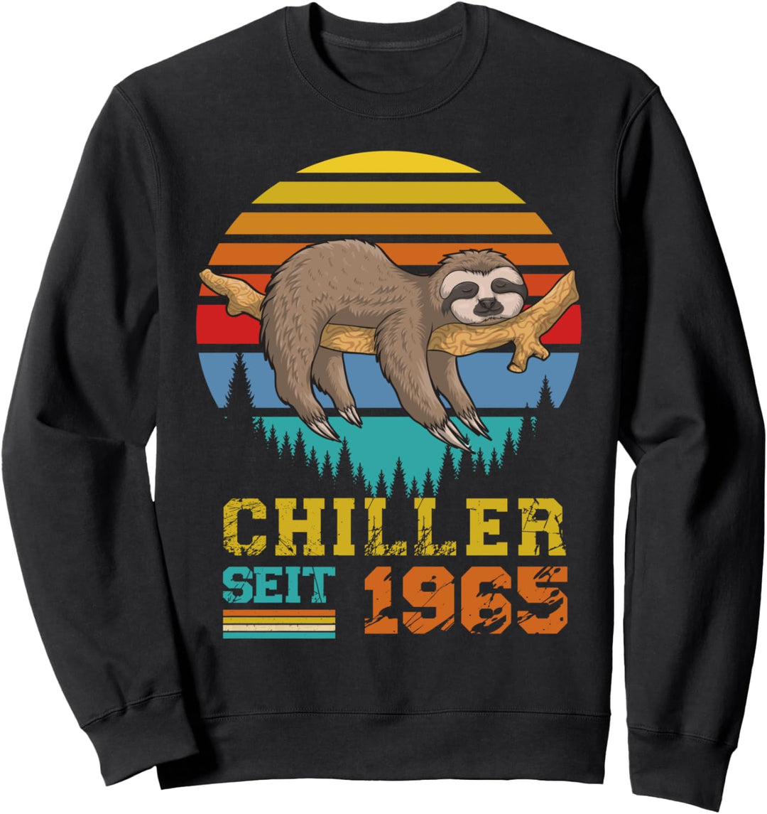 Faultier Geburtstag 58 Jahre Chiller Seit 1965 Sweatshirt