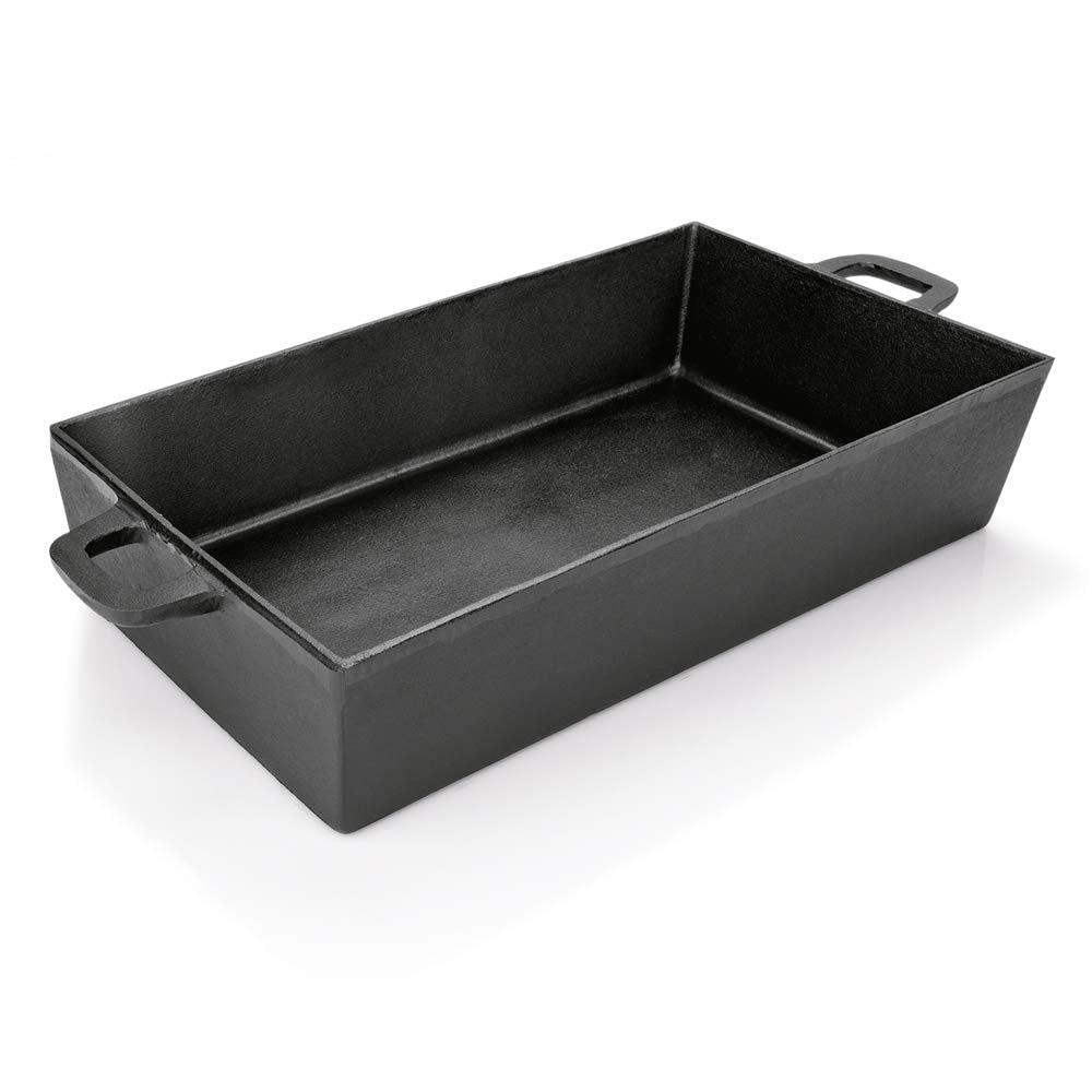 WAS 3531 531 Gusseisen Bräter mit 2 Angegossenen Griffen, 52cm Länge, 31cm Breite, 15cm Höhe 52 x 31