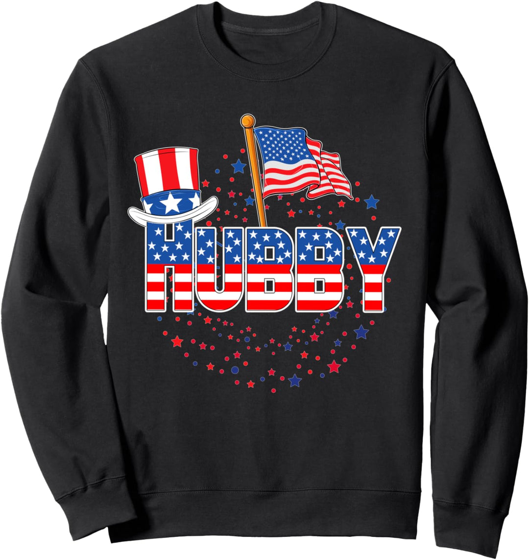 4th July Hubby Patriotic Couple Matching Sweatshirt