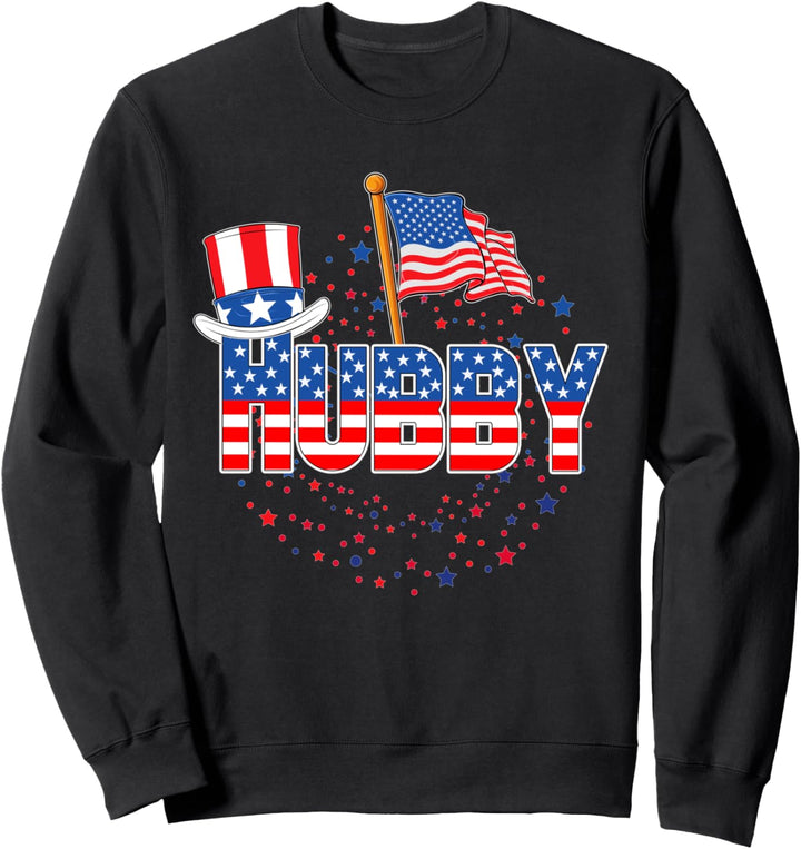 4th July Hubby Patriotic Couple Matching Sweatshirt