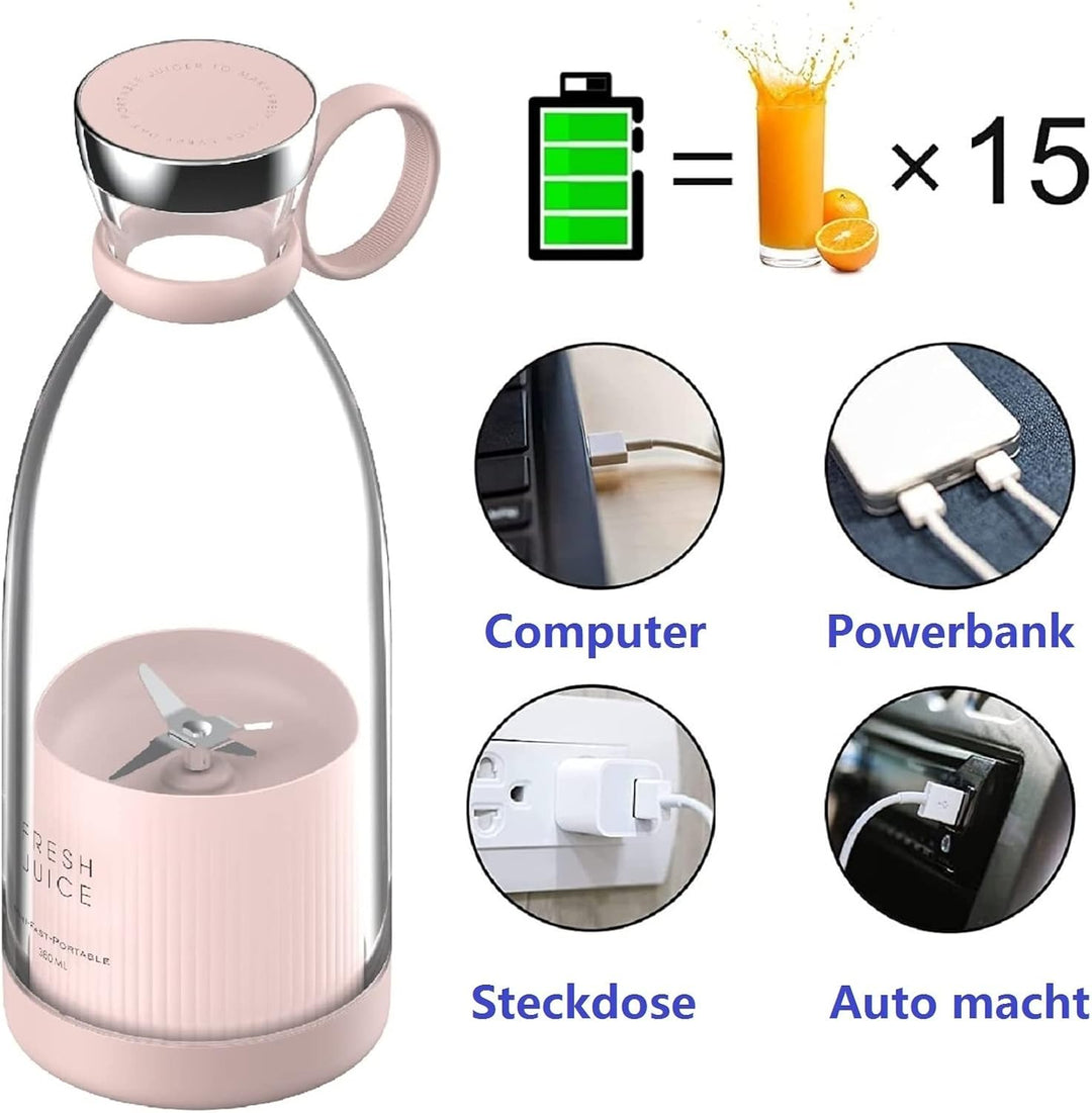 Blender Smoothie Makers, 350ml Tragbarer Mixer Mini Jug Blenders, Multifunktionaler persönlicher Mix