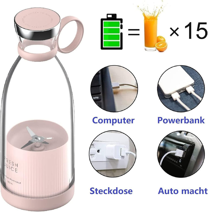 Blender Smoothie Makers, 350ml Tragbarer Mixer Mini Jug Blenders, Multifunktionaler persönlicher Mix