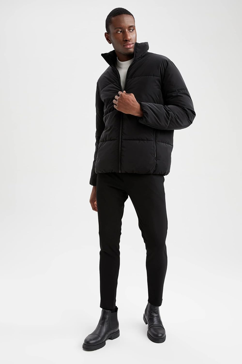 DeFacto Herren Jacket XXL Schwarz, XXL Schwarz