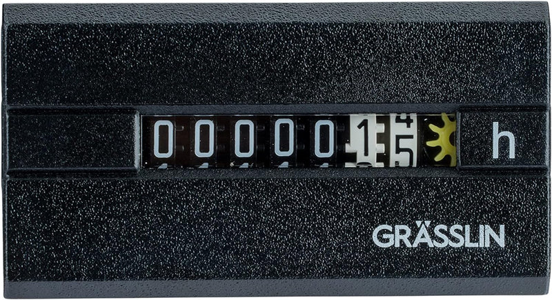 GRÄSSLIN 05.20.0004.1 taxxo 712 SA - analoger Betriebsstundenzähler I 50,2 x 25,2 mm I Stundenzähler