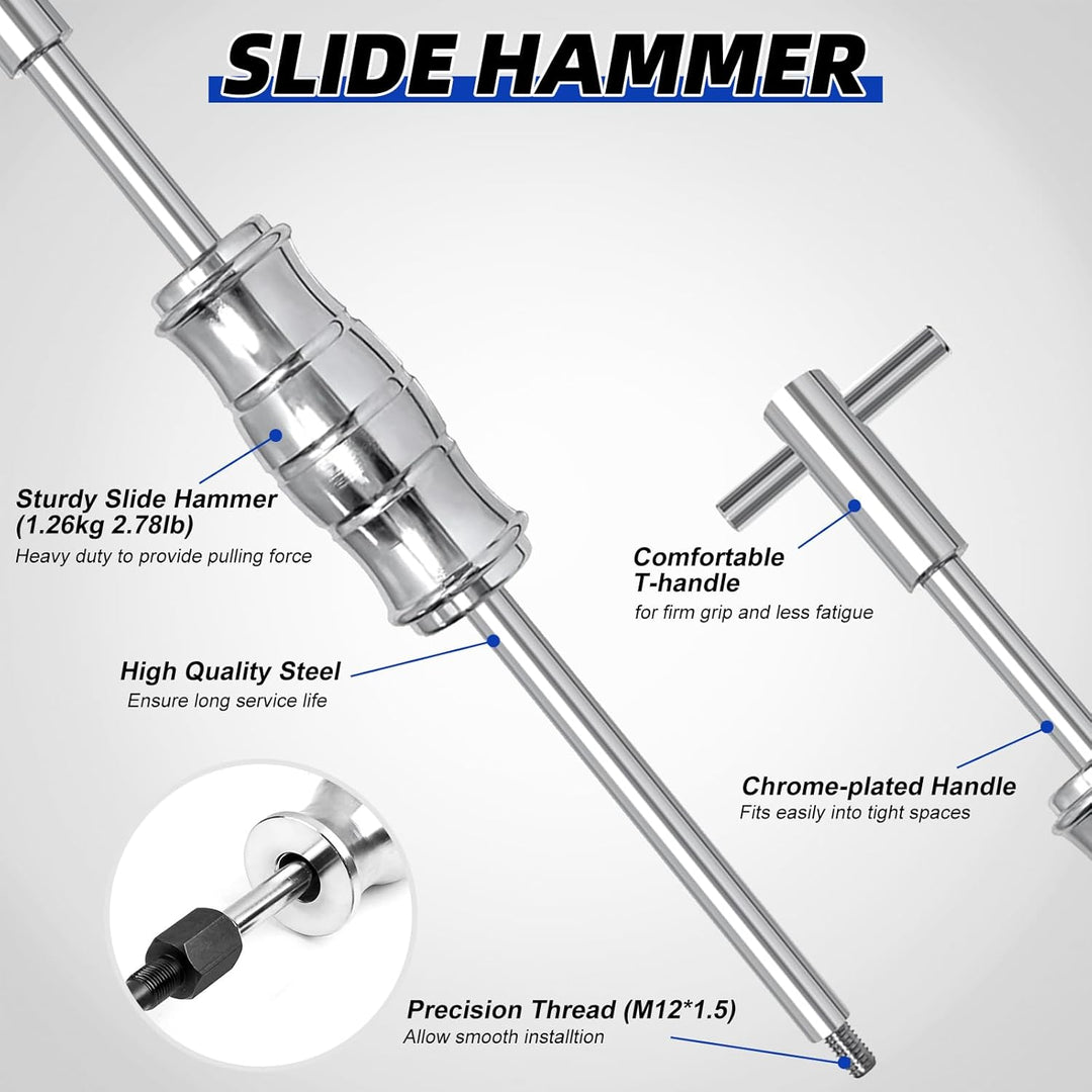 FreeTec Innenlager Abzieher Set, 8-32mm Innenabzieher Lager, Grundloch Lagerabzieher Innenlager Ausz