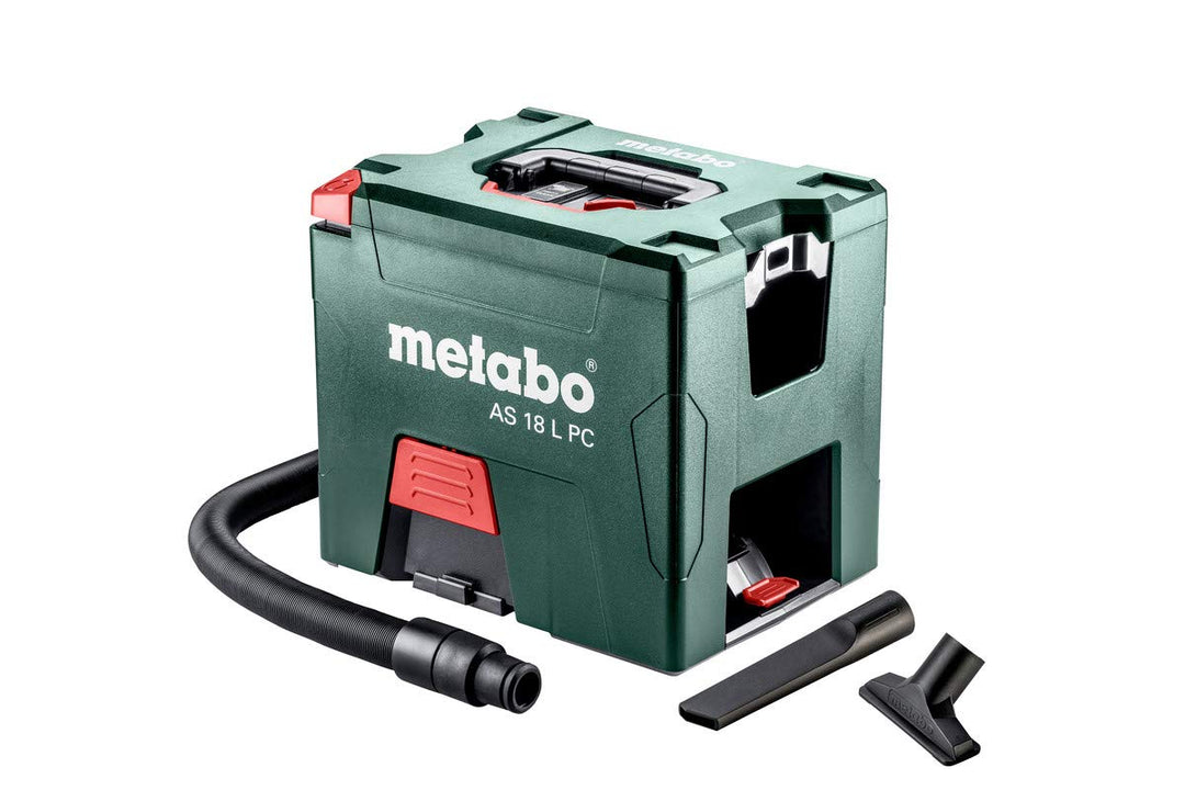 METABO Akku-Sauger AS 18 L PC (602021000); mit manueller Filterreinigung; Karton; 18V 2x5.2Ah Li-Ion
