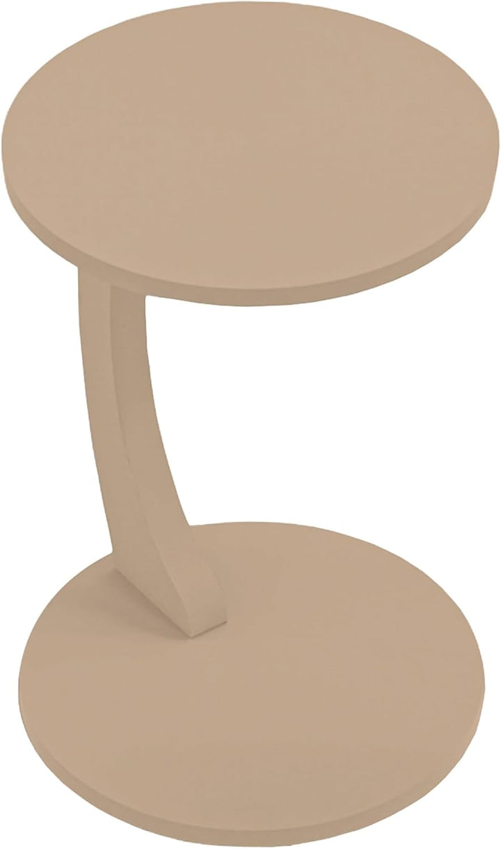 [en.casa] Beistelltisch Holeby Couchtisch Sofatisch auf Rollen Betttisch Laptoptisch C-Form Wohnzimm