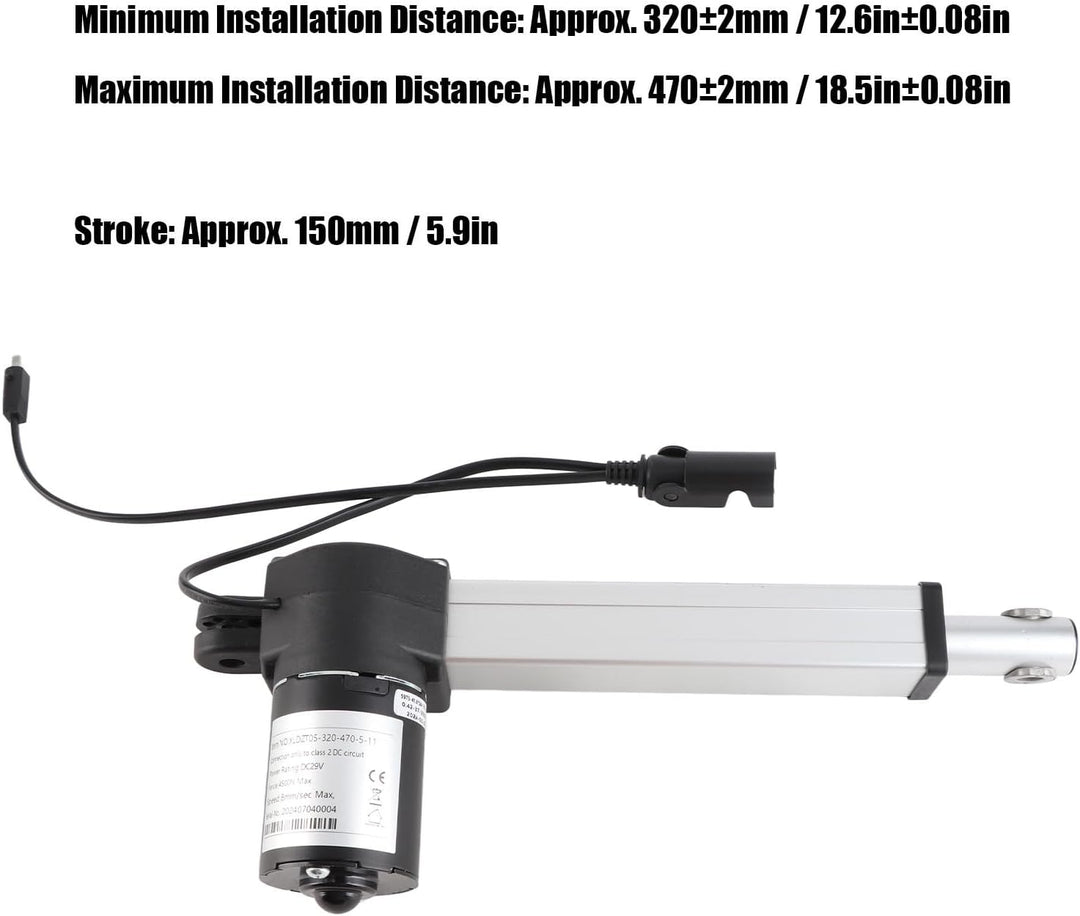 Linearer elektrischer Aktuator, 150 mm Hub DC 29 V 4500 N 7 mm / s Leerlaufgeschwindigkeit Hub Linea