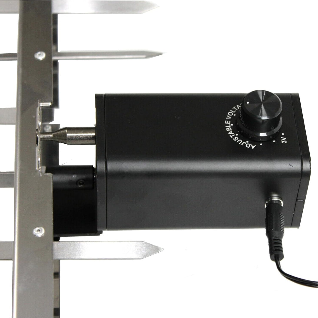 walexo Regelbarer Motor für Spiessdreher 3–12V 10W – Inklusive 230V EU-Adapter und 12V Anschlusskabe
