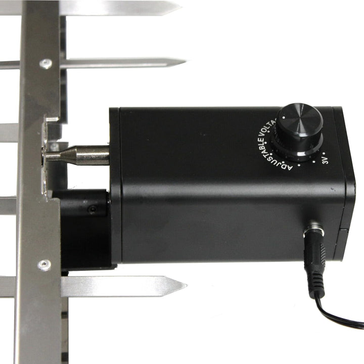 walexo Regelbarer Motor für Spiessdreher 3–12V 10W – Inklusive 230V EU-Adapter und 12V Anschlusskabe