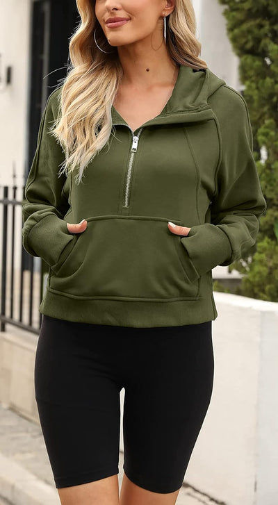 Timuspo Hoodie Damen Sweatjacke Kapuzenjacke mit Fleecet-Innenfutter Basic Zip Up Hoodie Pullover Wi