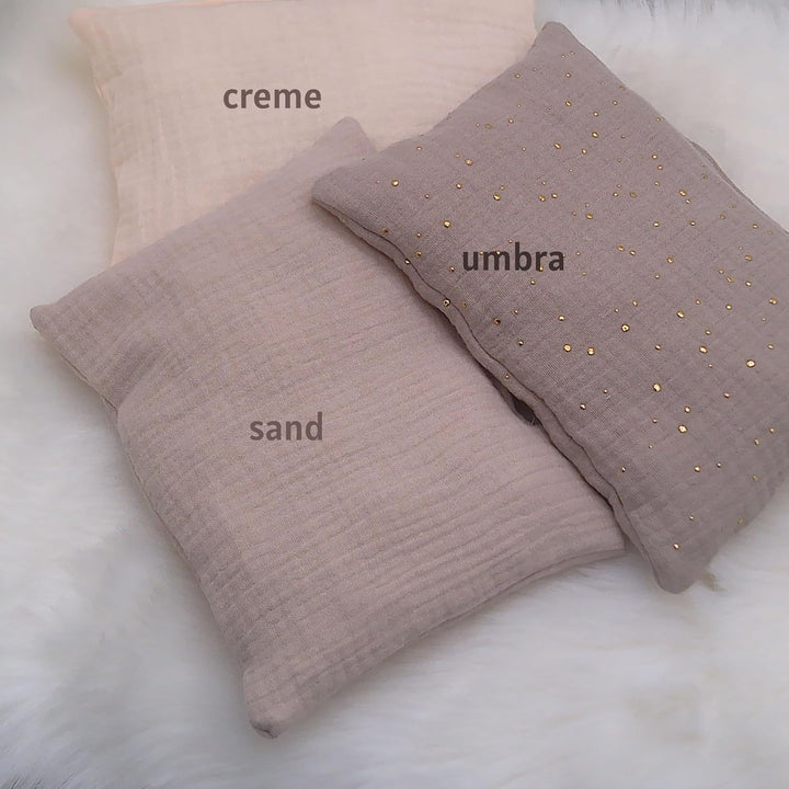Puppenbettwäsche aus Musselin, Umbra, Decke 40h x 35b, Kissen 16h x 20b. Umbra Gross, Umbra Gross