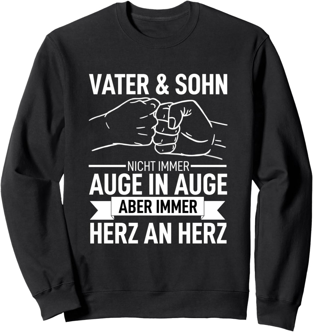 Vater und Sohn Immer Herz an Herz Lustig Bester Dad der Welt Sweatshirt