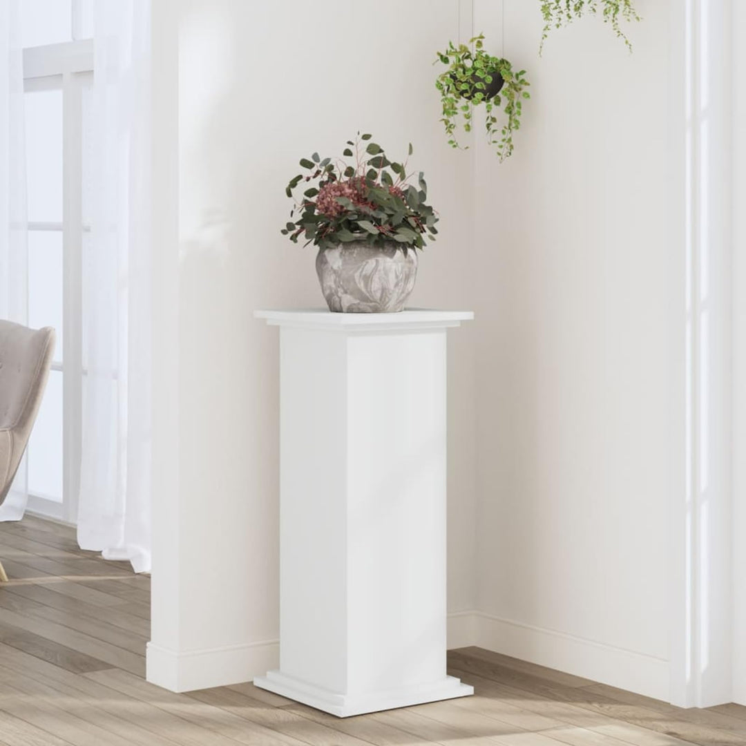 Gecheer Pflanzenständer Weiss langlebig robust Holzwerkstoff für Inneneinrichtung 33 x 33 x 80 cm We
