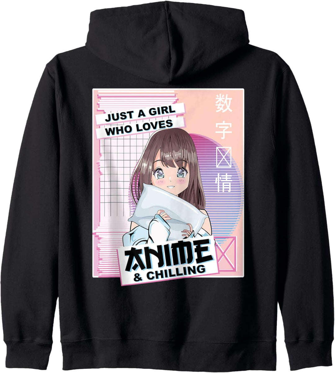 Kawaii Japanese Anime & Chilling -Vaporwave Anime Aesthetic Kapuzenjacke