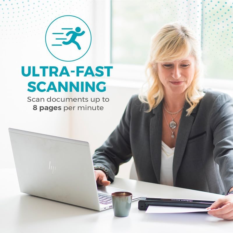 IRIScan Express Mobile Scanner-dokumentenscanner A4 8PPM -v4: PDF-Editor, Simplex, USB-betrieben, PD