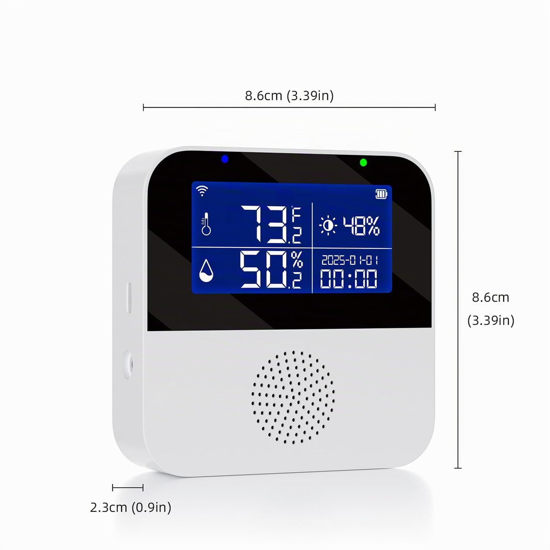 WiFi Temperature Sensor with Waterproof External Probe,Tuya Smart Temperature Humidity Monitor with