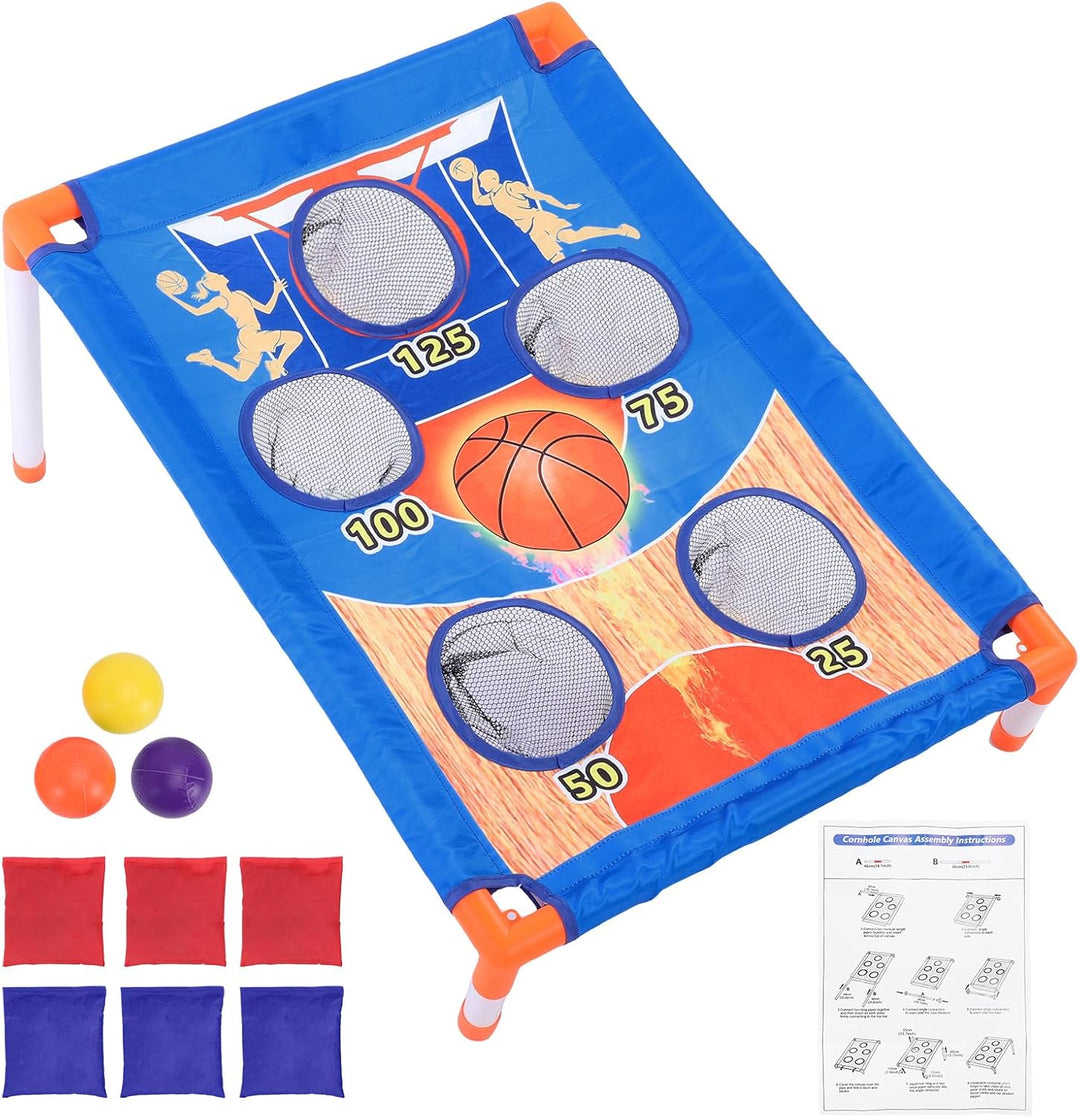 Matybobe Sitzsack-Wurfspielset für Im Innen- und Aussenbereich, für Reisen mit Kindern, Corn Hole-Sp