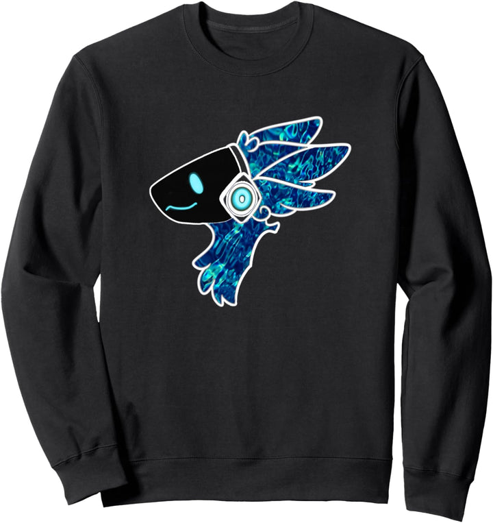 Protogen Fursuit pelziger Fursona-Kopf Blaues Muster Sweatshirt
