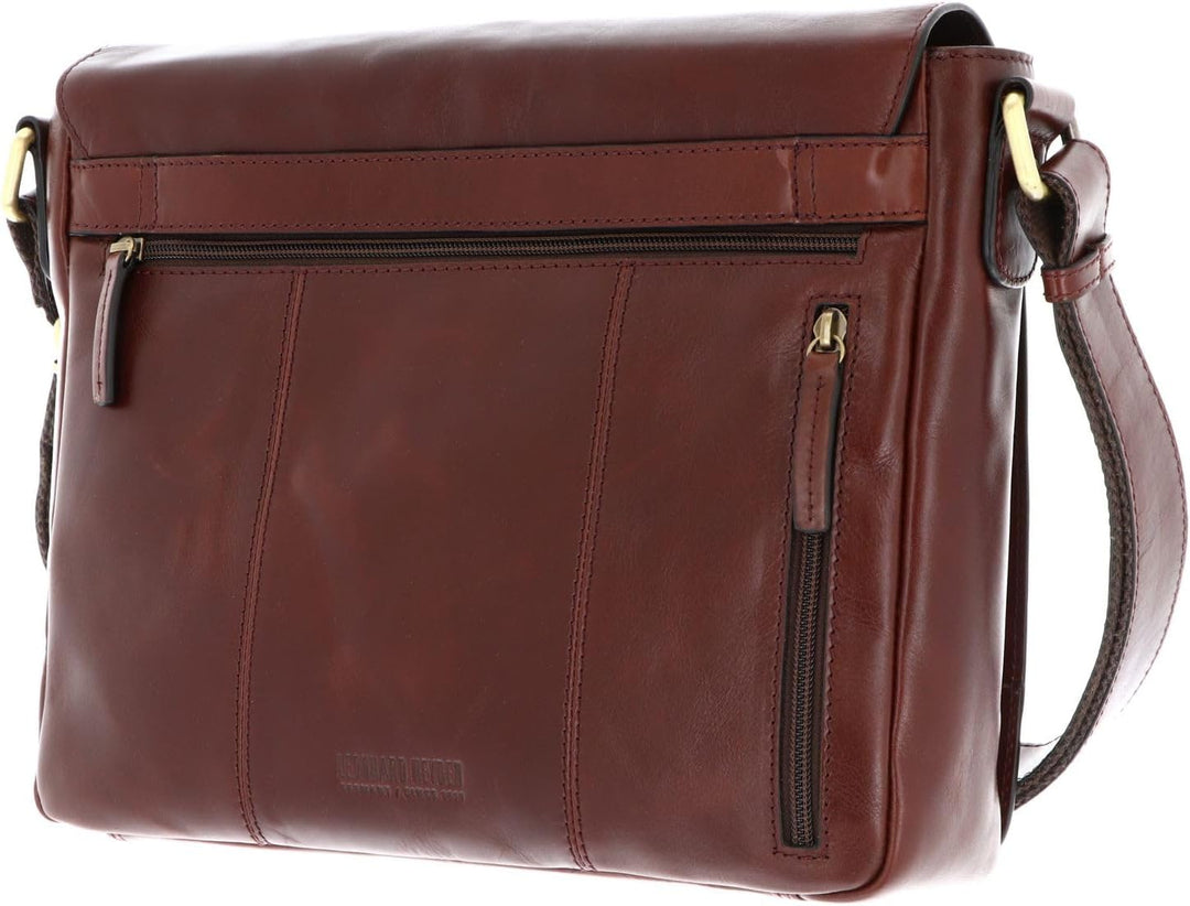 Leonhard Heyden Cambridge Kuriertasche mit Laptopfach 32 cm Redbrown, Redbrown