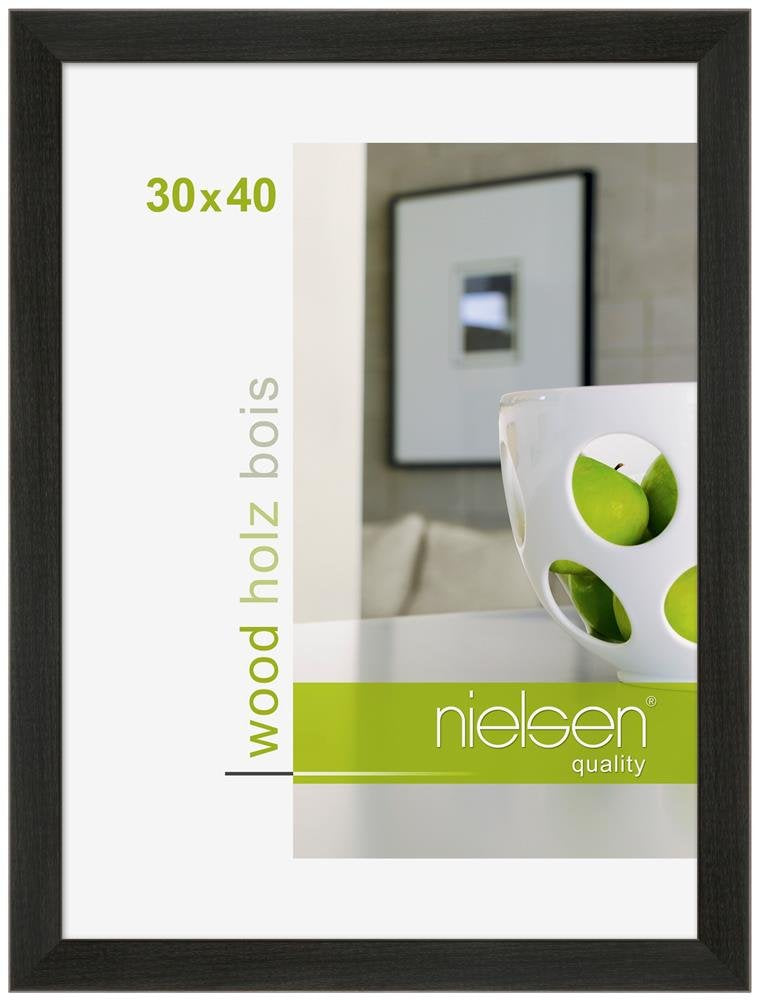 nielsen Holz Bilderrahmen Essential, 40x60 cm, Schwarz Schwarz 40 x 60 cm, Schwarz 40 x 60 cm