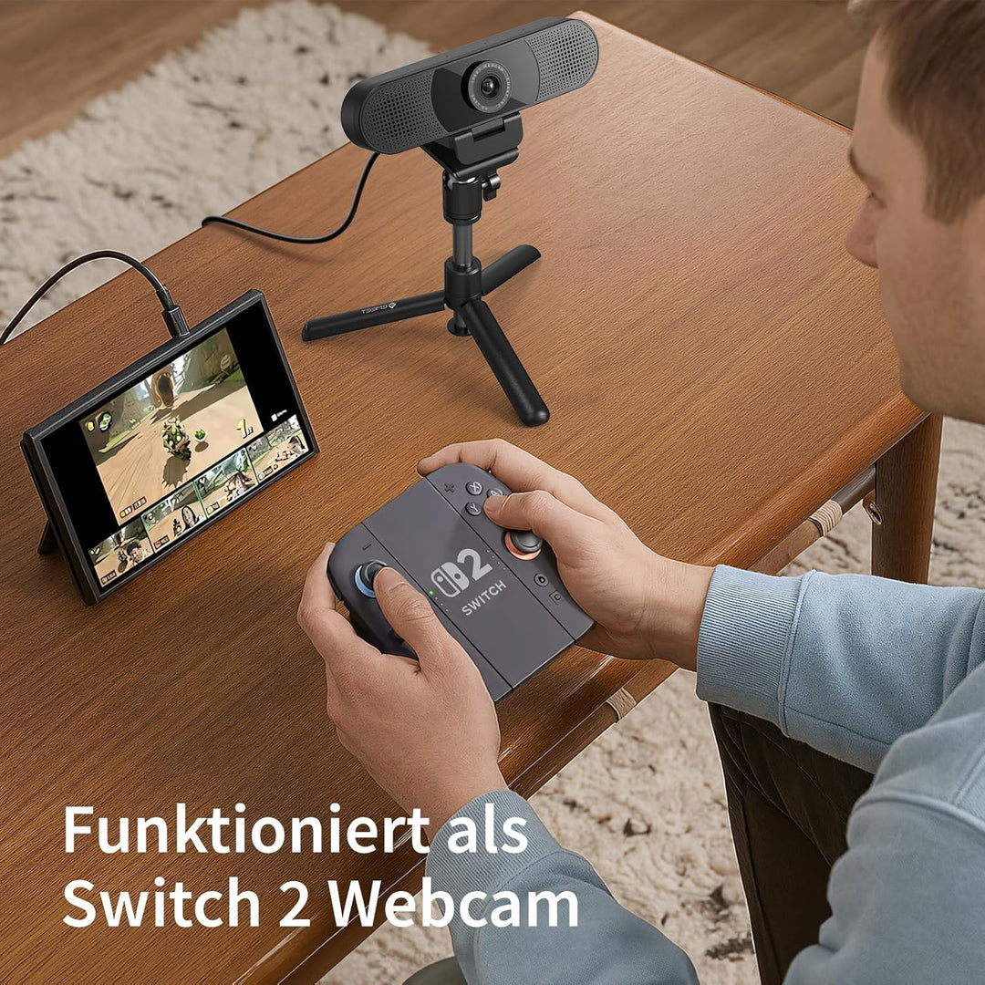EMEET Full HD Webcam - C960 Kit 1080P Webcam mit Objektivabdeckung & Dual Mikrofon, 90 ° Streaming K