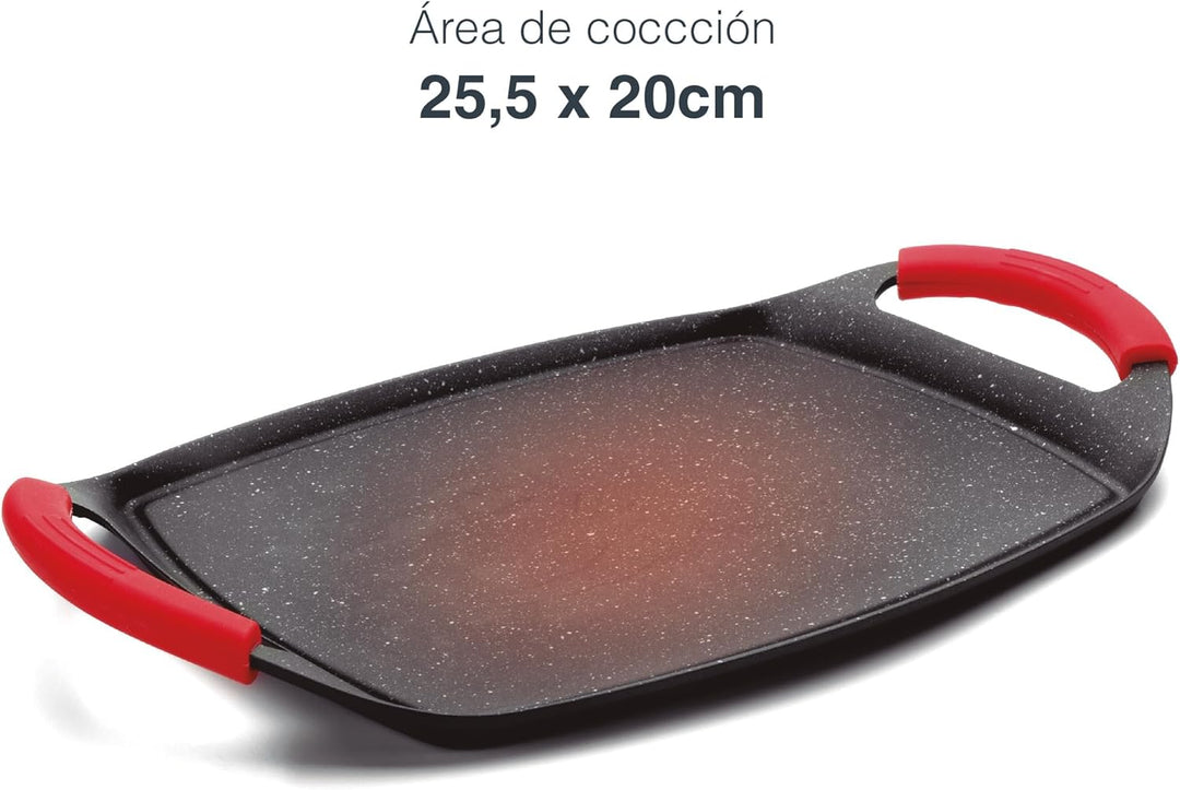 Lacor - 25536 - Rösteisen, Eco Stone Grill, Kompatibilität: alle Arten von Küchen, Geeignet für Indu