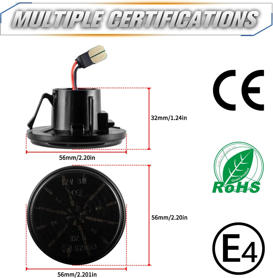 POPMOTORZ 2 Stücke Blinker Seitenblinker für Mazda MX-5 1989-2015 mit Canbus Fehlerfrei, für Mazda M