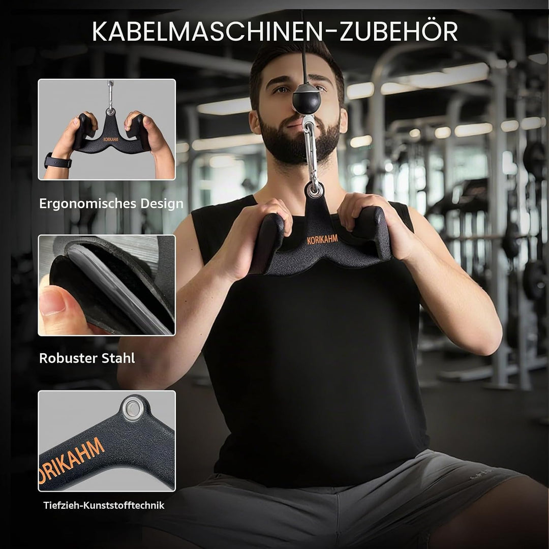 Ergonomic Design Lat Pull down Bar Grip Handle, Lat Pulldown Attachments, Strength Trainer for Athle