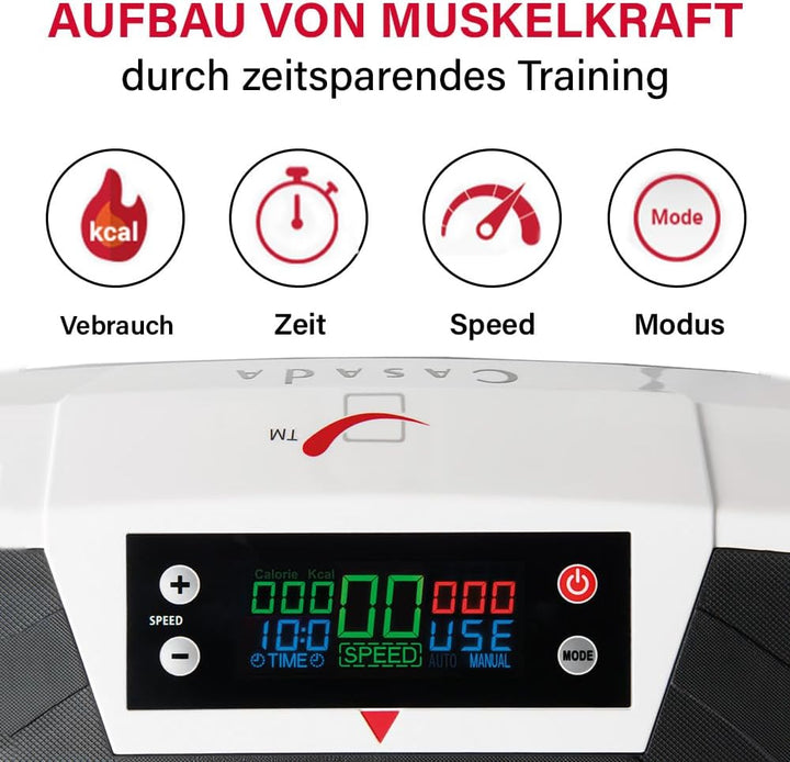 Casada PowerBoard 2.1 – Seitenalternierende Vibrationsplatte für Ganzkörpertraining, Muskelaufbau, G
