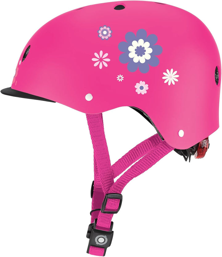 Globber Mädchen Helm Elite Lights, Rosa, Taille XS-S