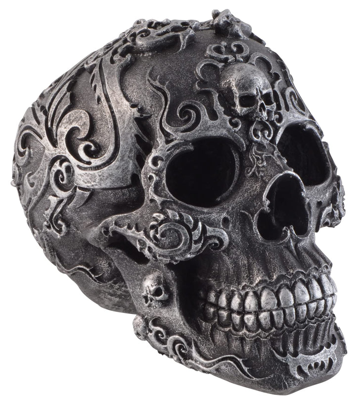 VOGLER Joh. Vogler GmbH Gothik Skull schwarzer Schädel mit silbernen Symbolen verziert