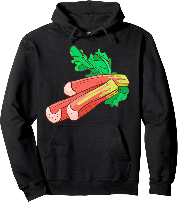 Rhabarber Gemüse Vegan Veganer Vegetarier Vegetarisch Pullover Hoodie