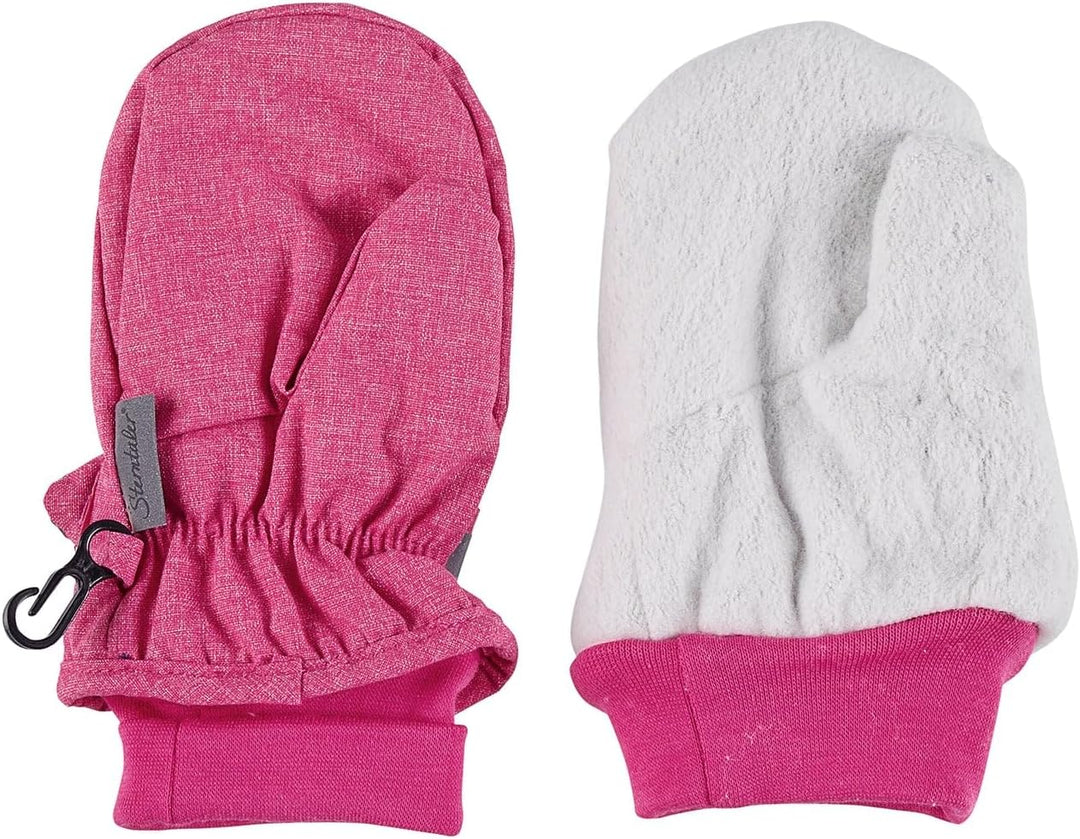 Sterntaler Unisex Kinder Fäustlinge Melange mit Daumen, Klettverschluss mit Reflektierendem Streifen