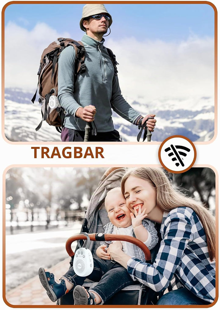 TakTark Weisses Rauschen Baby Tragbar mit Akku für Kinder &amp; Erwachsene, White Noise Machine Baby mit