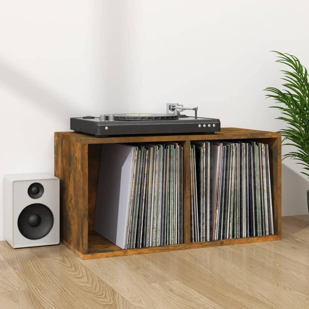 Tidyard Schallplatten-Aufbewahrungsbox Mit 2 Fächern Aufbewahrung Kasten Schallplatten Box Sammlung