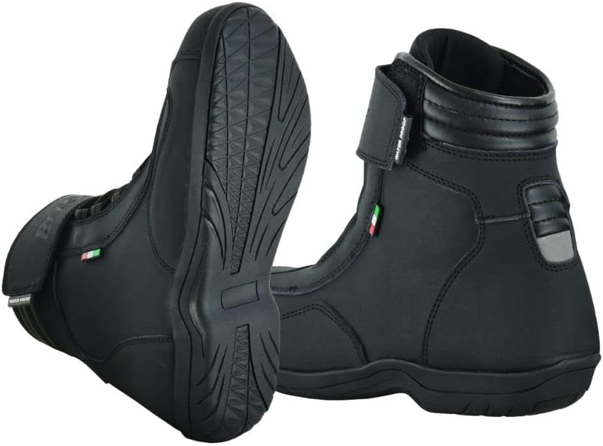 BI ESSE Motorradschuhe für Motorroller aus Leder mit Protektoren in der Stadt 39 EU Schwarz, 39 EU S