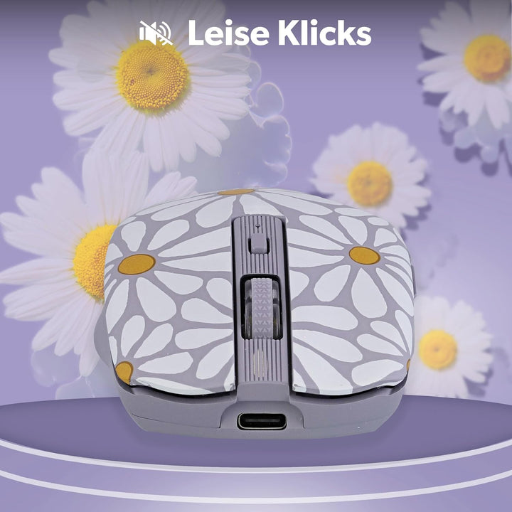 T'nB - Kabellose Maus, Dual Mode Bluetooth und USB-A, Wiederaufladbar, Lange Akkulaufzeit, Leise, 16