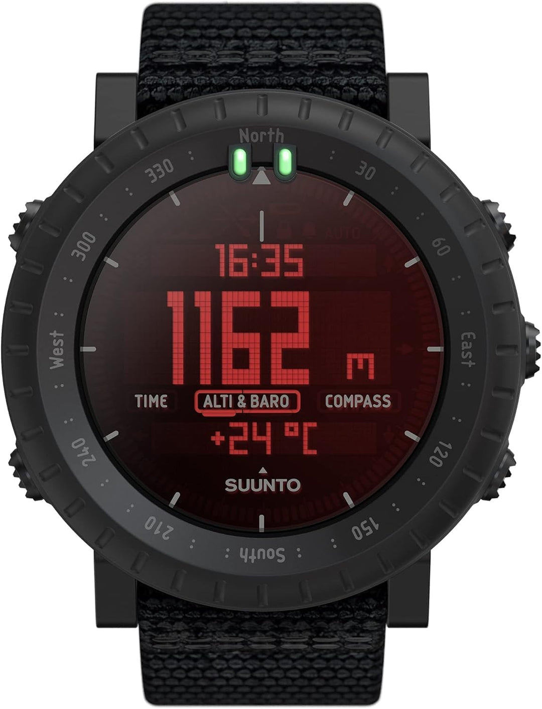 Suunto Core Alpha Stealth Outdoor-Uhr mit Höhenmesser, Barometer und Kompass, Stealth