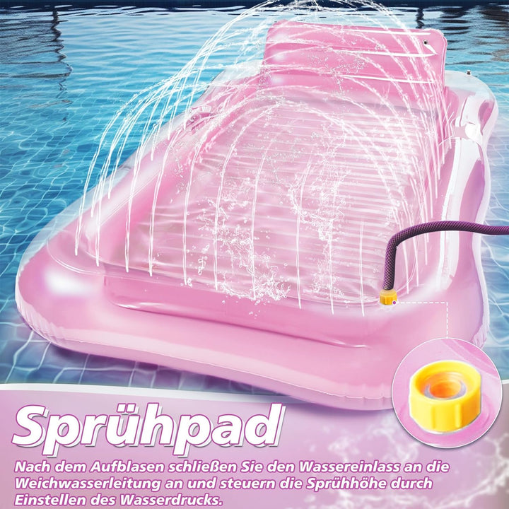 JONRRYIN Luftmatratze Pool für Erwachsene, Tanning Pool Aufblasbare Schwimmmatratze mit Eingebautem