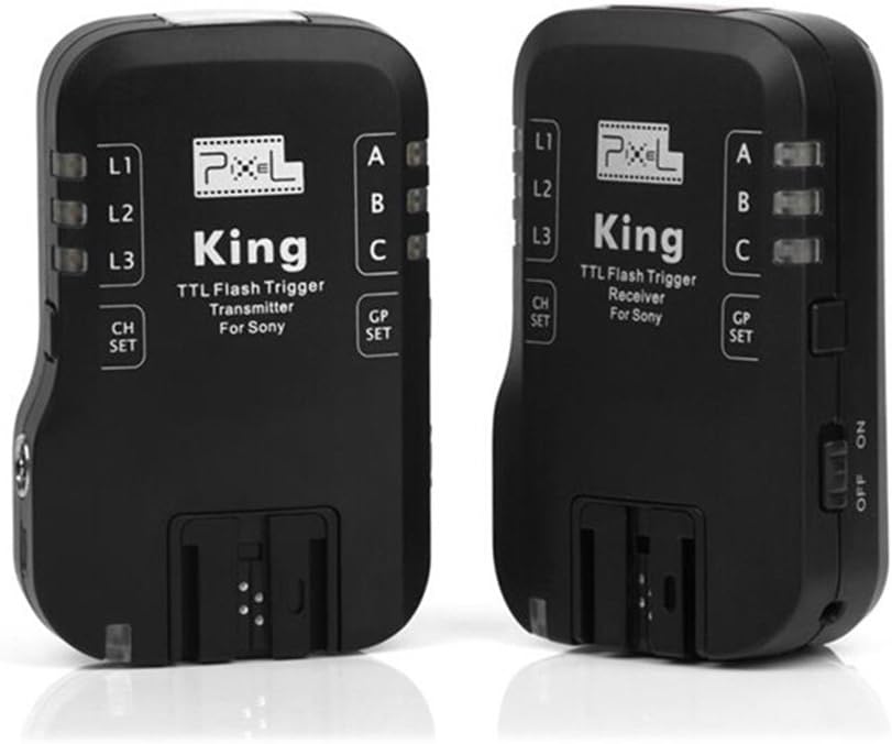 Pixel King P-TTL Funkblitzauslöser (für Sony) schwarz, schwarz