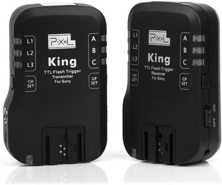 Pixel King P-TTL Funkblitzauslöser (für Sony) schwarz, schwarz