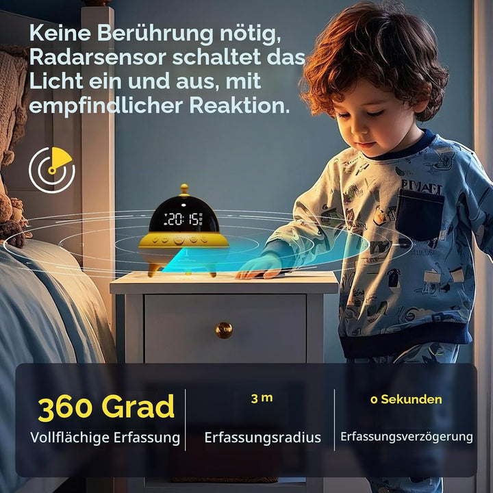 BEAVERLAB Wecker Kinder Mädchen, UFO Kinderwecker für mädchen kinder wecker, tageslichtwecker mit 7