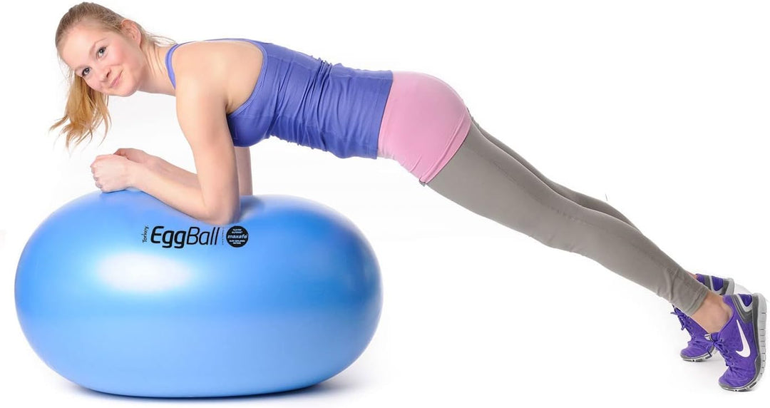 Original PEZZI Eggball MAXAFE 65 cm blau Sitzball Gymnastikball Pezziball Ball