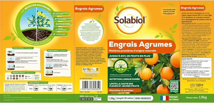 SBM SOLABIOL ENGRAIS AGRUMES ETUI 1,5 KG SOAGY15