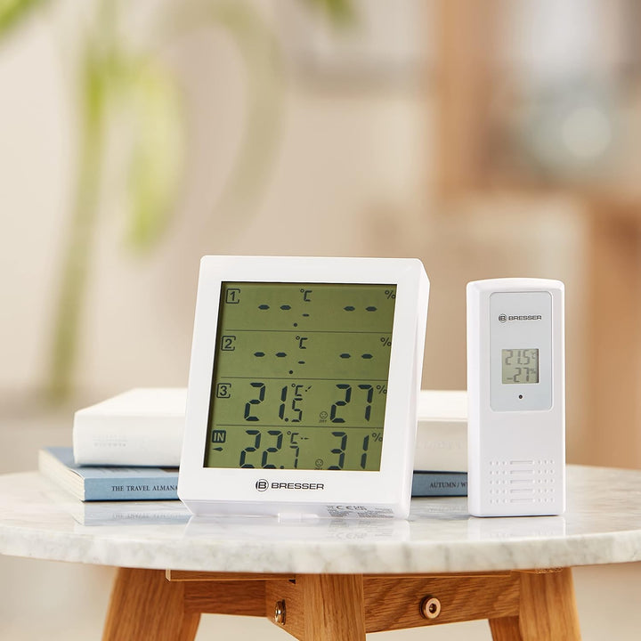 Bresser Wetterstation Funk mit Aussensensor Temeo Hygro Quadro inklusive 3 Aussensensoren um bei 4 U