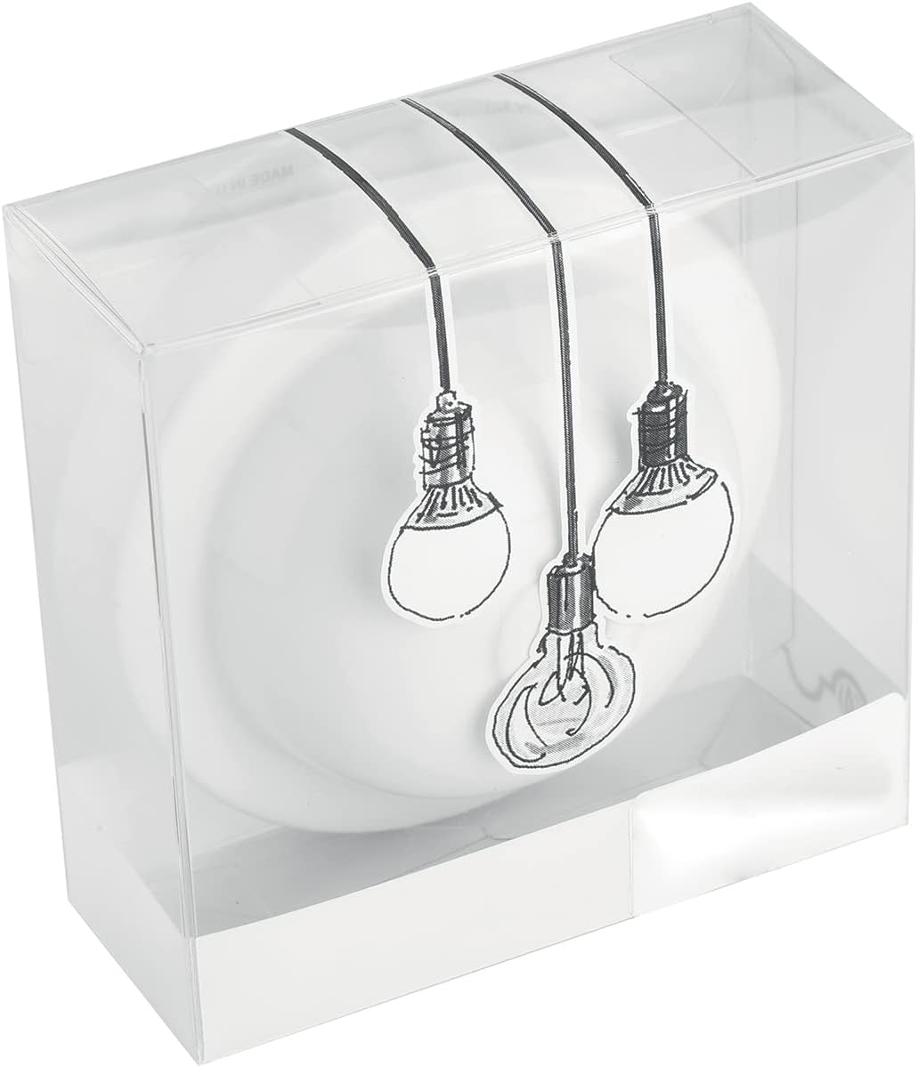 AMARCORDS - 5 Rosetten aus Porzellan für Pendelleuchten mit farbig gewölbten Keramikgehäusen CORTEN