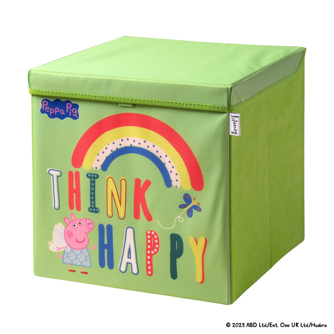 LIFENEY meets Peppa Wutz Aufbewahrungsbox mit Deckel für Kinder – Box mit Peppa Pig Motiv zur Aufbew