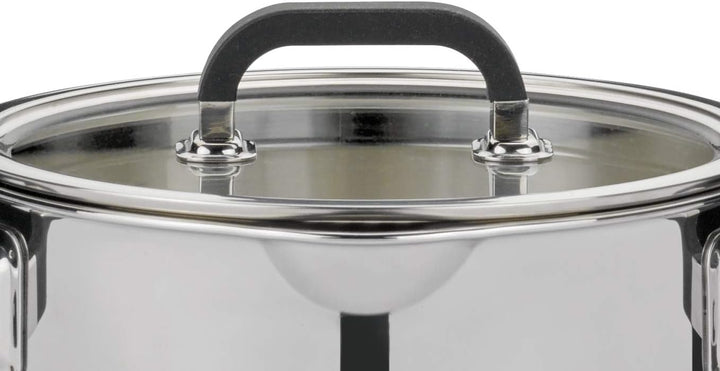 Spring KP0315540624 Fusion 2+ Fleischtopf, 24 cm, 5-Lagen-Mehrschichtmaterial, Griffe mit Silikonumm