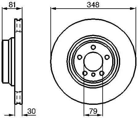 Bosch BD897 Bremsscheiben - Vorderachse - ECE-R90 Zertifizierung - eine Bremsscheibe